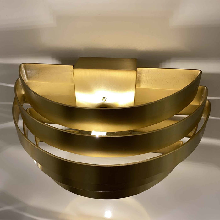 Highlight - Scudo - Wandlamp 1 lichts 25 cm Messing