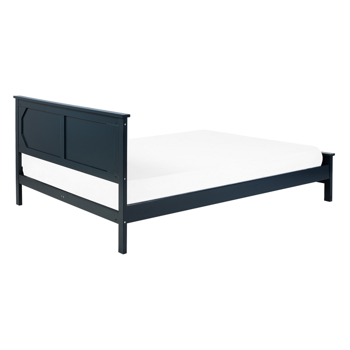 Beliani-OLIVET -Tweepersoonsbed-Blauw-140 x 200 cm-Dennenhout