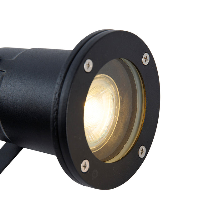 QAZQA Industriële smart prikspot zwart incl. WiFi GU10 IP65 - Basic