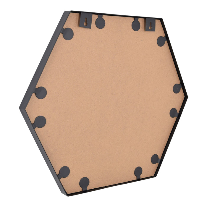 LOFT42 Wandspiegel  Zeshoek Medium - Zwart - 46x41