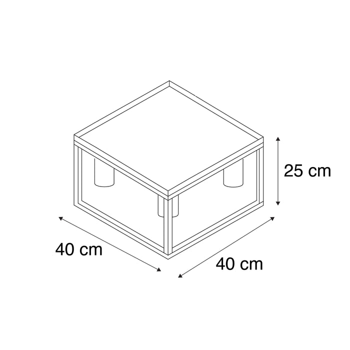 QAZQA Industriële plafondlamp zwart 40 cm 4-lichts - Cage