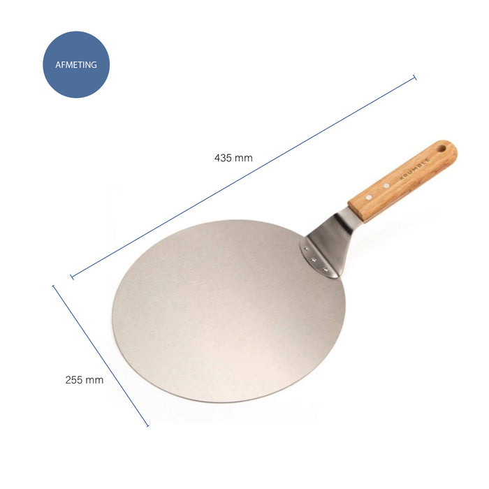 Krumble Pizzaschep RVS met houten handvat