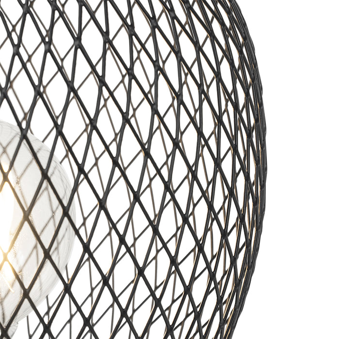 QAZQA Plafondlamp raga - Zwart - Design - D 17cm