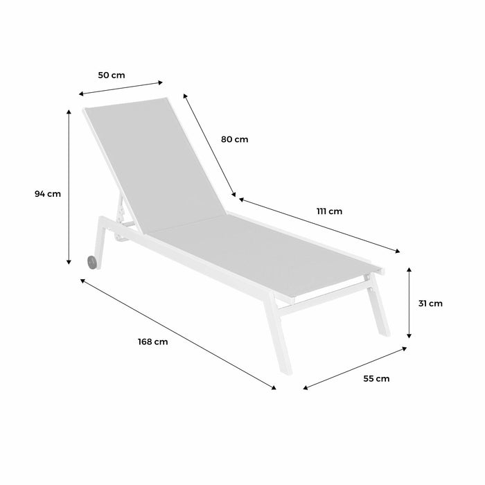 sweeek - Set verrijdbare aluminium ligbedden