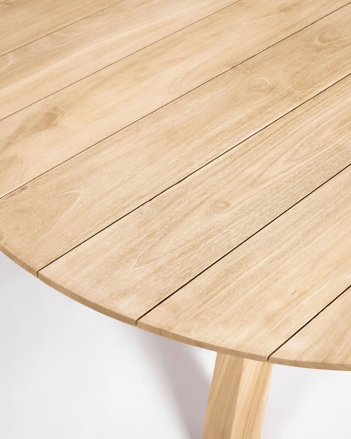 Kave Home - Teresinha ronde tuintafel van massief teakhout Ø 120 cm