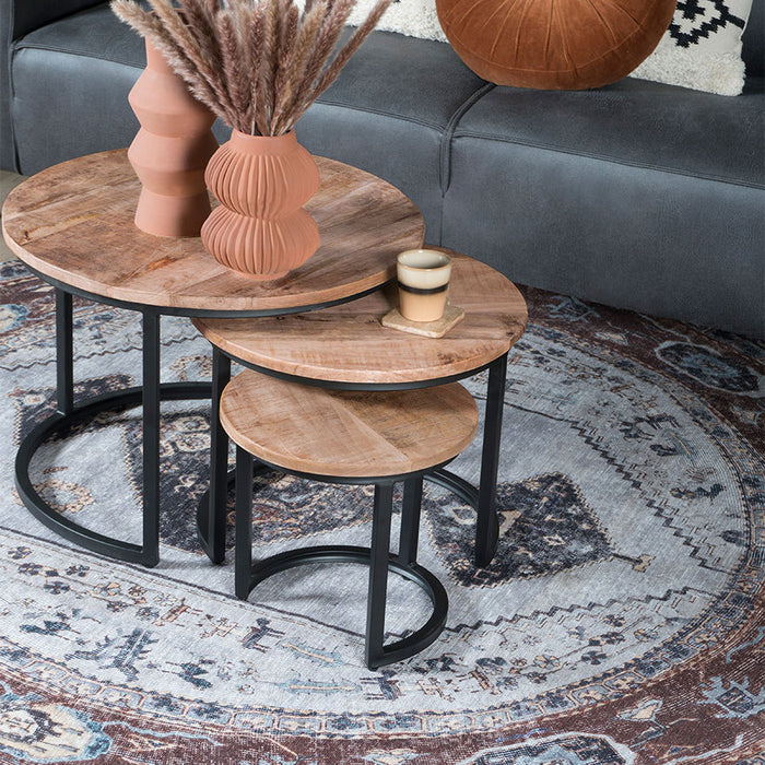 Home67 - Salontafel Set van 3 - Industriële Salontafelset Erjan -