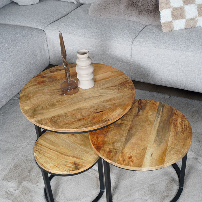 Home67 - Salontafel Set van 3 - Industriële Salontafelset Erjan -