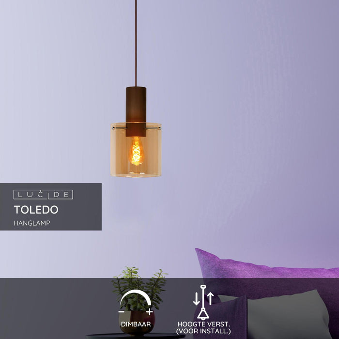 Lucide TOLEDO Hanglamp - Amber