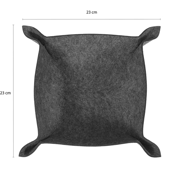 QUVIO Opbergbakje opvouwbaar vilt grijs