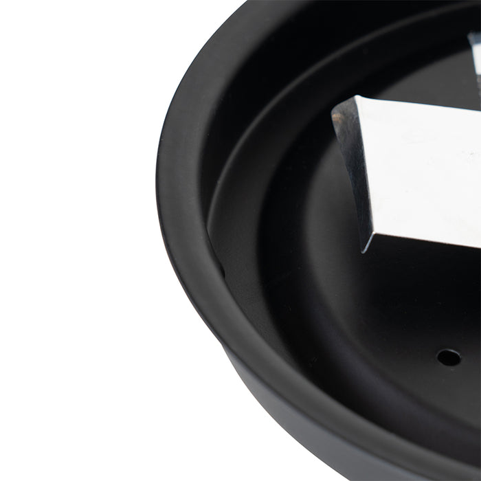 QAZQA Klassieke plafondlamp zwart met smoke glas 23 cm IP44 - Nohmi