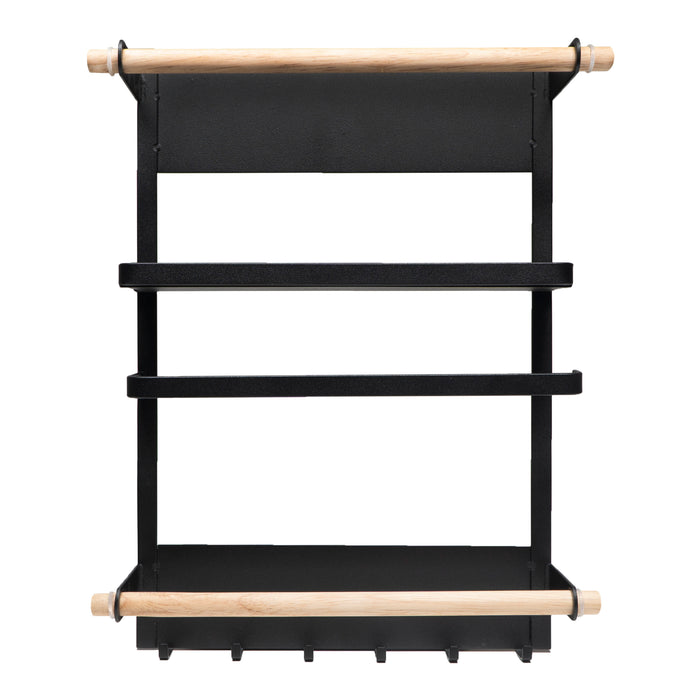 QUVIO Keukenrekje metaal met magneet - Zwart