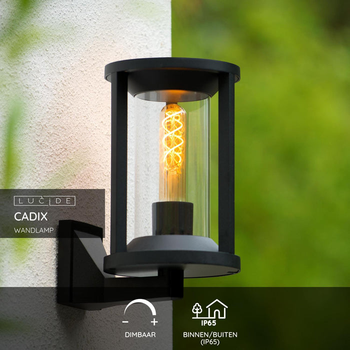 Lucide CADIX Wandlamp - Zwart