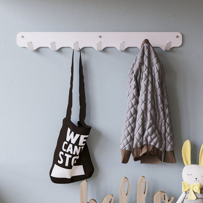 Gorillz Rounded Seven - Wandkapstok - 67 x 6 x 7,8 mm - Wit