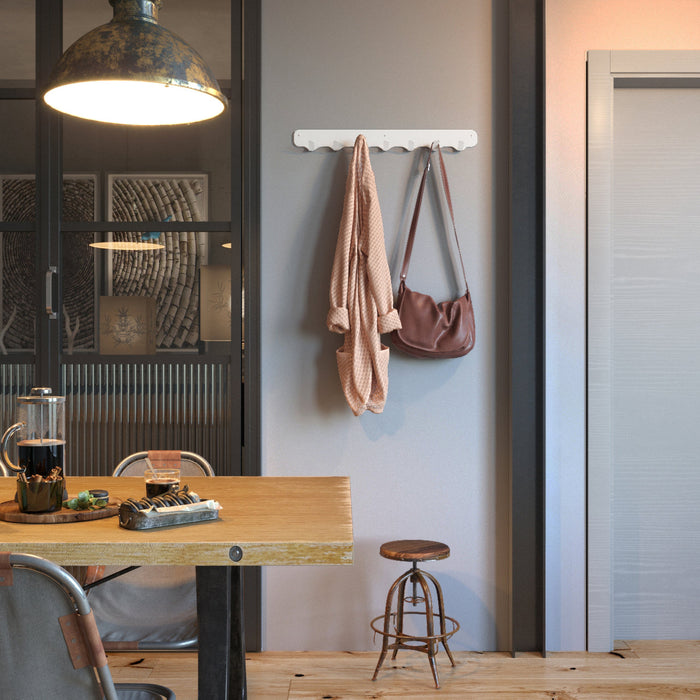 Gorillz Rounded Seven - Wandkapstok - 67 x 6 x 7,8 mm - Wit