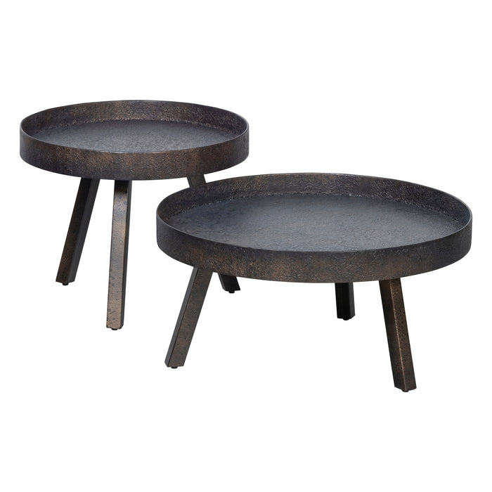 WOOOD Behold Salontafels - Metaal - Antique Brons - Set van 2