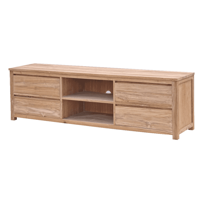 Tower Living | Corona TV meubel | Teakhout | Bruin | 200 x 50 x 60 (h)