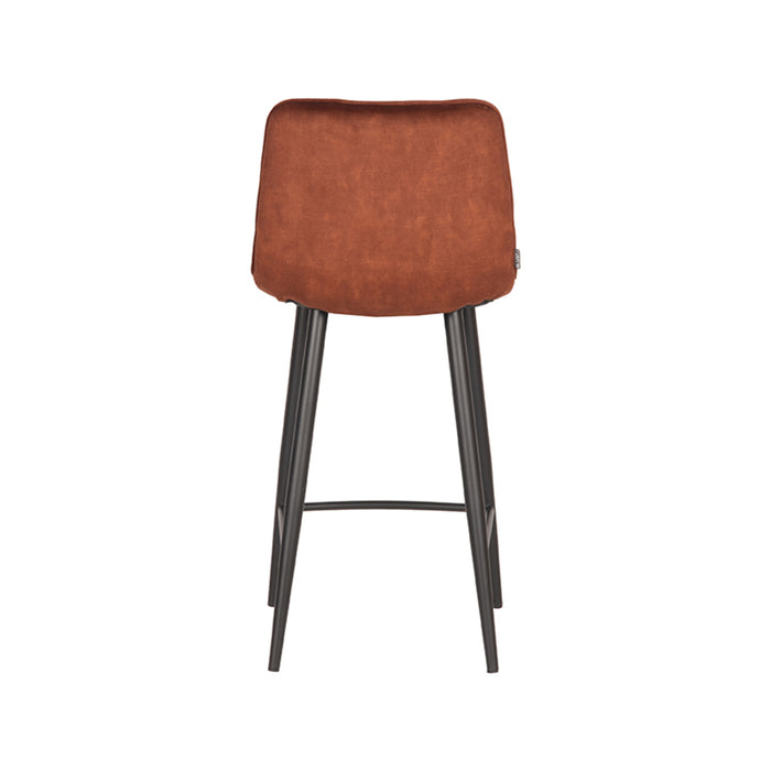 LABEL51 - Barkruk Jelt Laag - Rust Velours - Zwart Metaal