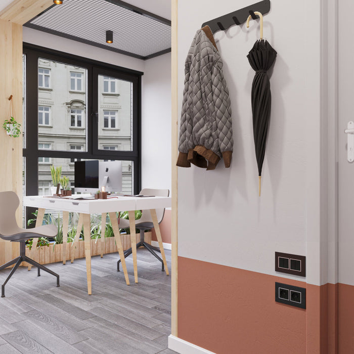 Gorillz Rounded Four - Wandkapstok - 40x6x7,8cm - Zwart