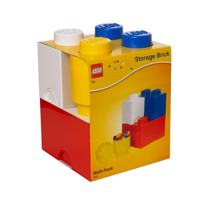 LEGO - Opbergbox Brick, Set van 4, Multi - LEGO