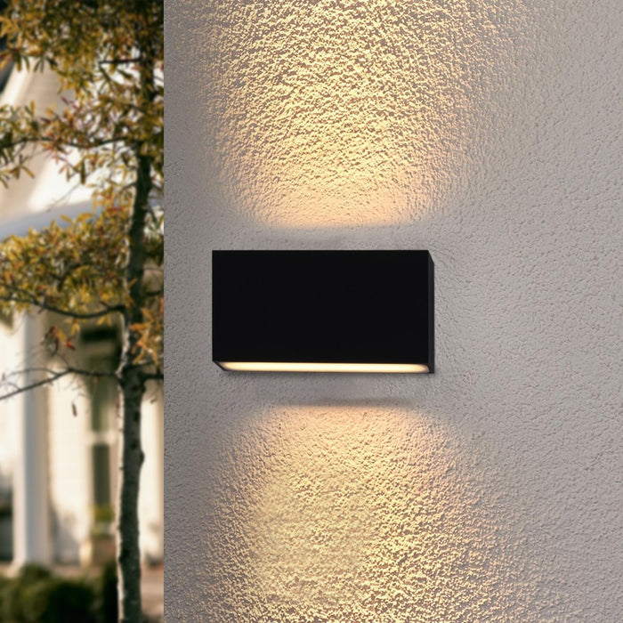 Artdelight Wandlamp Box L 17 cm H 9 cm zwart
