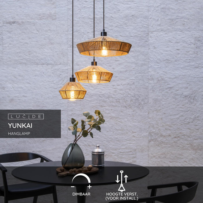 Lucide YUNKAI Hanglamp - Naturel