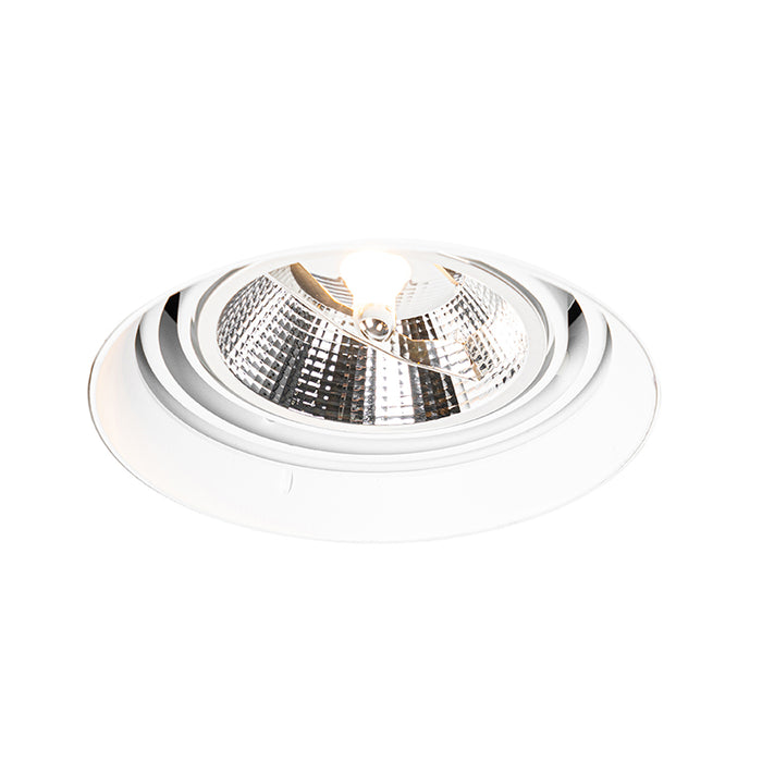 QAZQA Moderne inbouwspot wit GU10 AR111 rond trimless - Oneon
