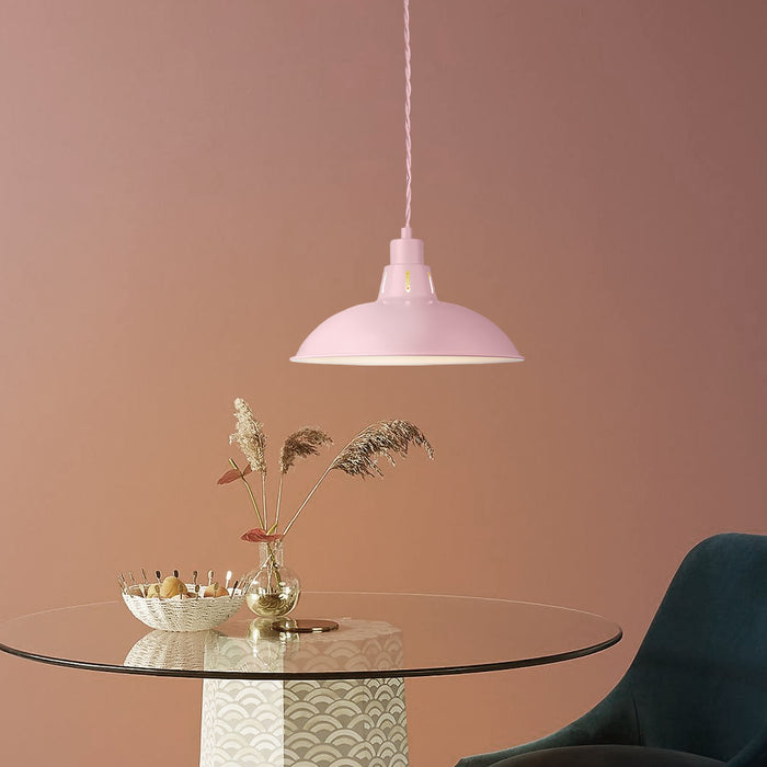 Home Sweet Home Lampenkap Altis rond roze - B:30.5xD:30.5xH:12cm