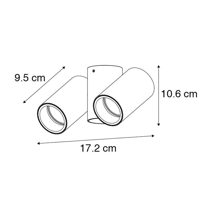 QAZQA Design spot wit 2-lichts verstelbaar - Michael