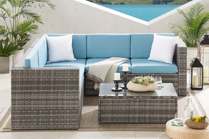 Feel Furniture - Wicker Corner loungeset - Verona - Blauw