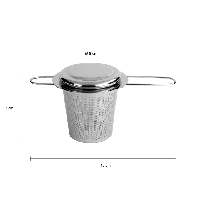 Krumble Theefilter met deksel - RVS