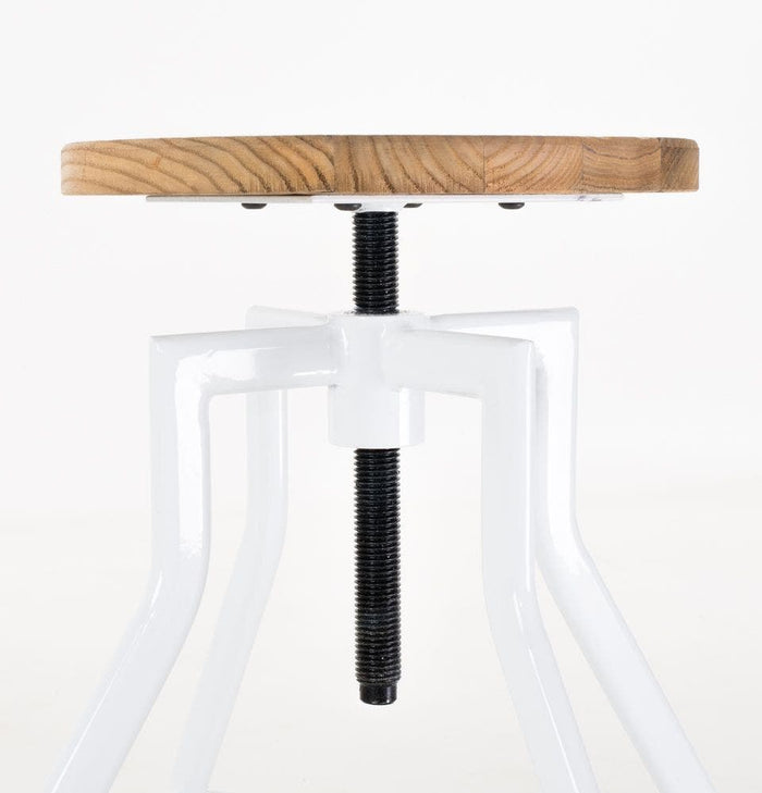 Legend Lage draaibare kruk wit - in hoogte verstelbaar