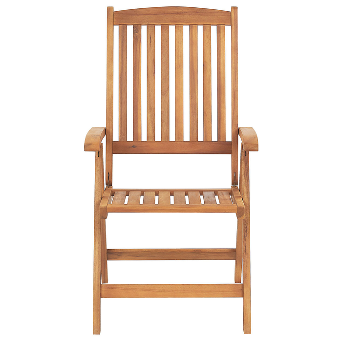 Beliani - JAVA - Bistroset voor 2 - Rood - Acaciahout