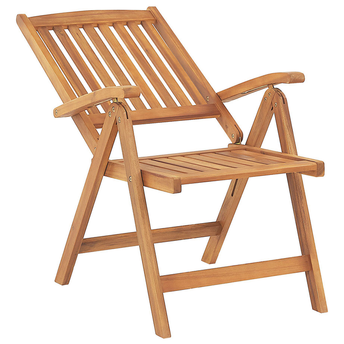 Beliani - JAVA - Bistroset voor 2 - Rood - Acaciahout