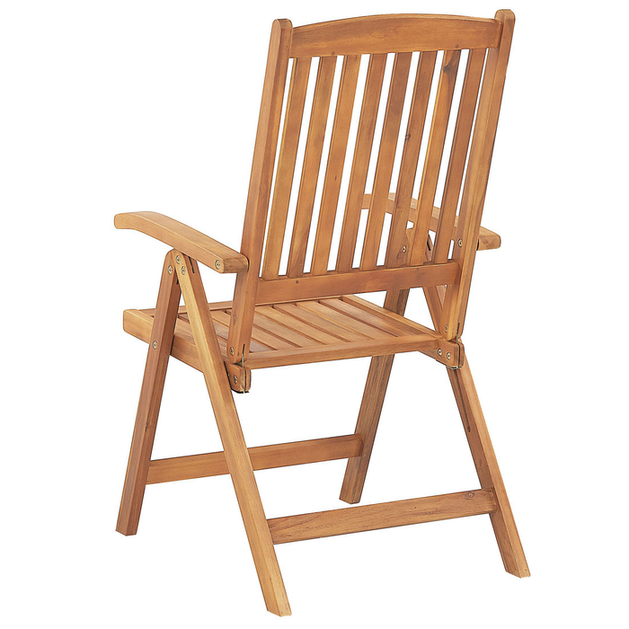 Beliani - JAVA - Bistroset voor 2 - Rood - Acaciahout