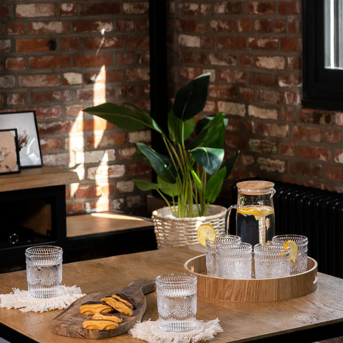 Krumble Waterglas vintage - 260 ml - Set van 6