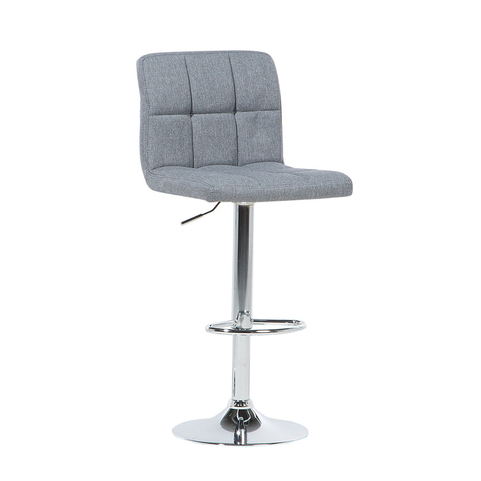 Beliani - MARION - Barkruk verstelbaar - Lichtgrijs - Polyester