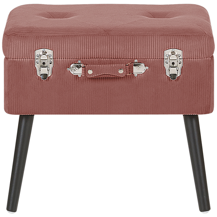 Beliani - MALLARD - Hocker - Roze - Corduroy