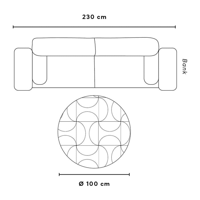 Kave Home Doc Vloerkleed Blauw