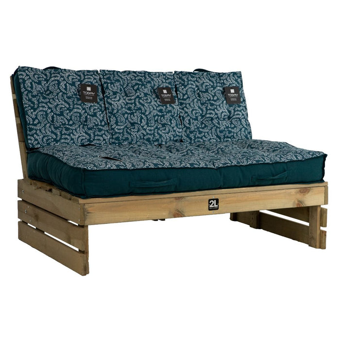 Today Palletkussen Kerala Petrol Blauw - 120 x 80cm