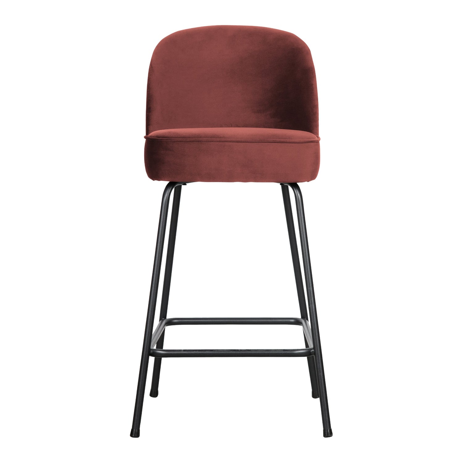 WOOOD Vogue Barkruk H 89 cm - Fluweel - Chestnut