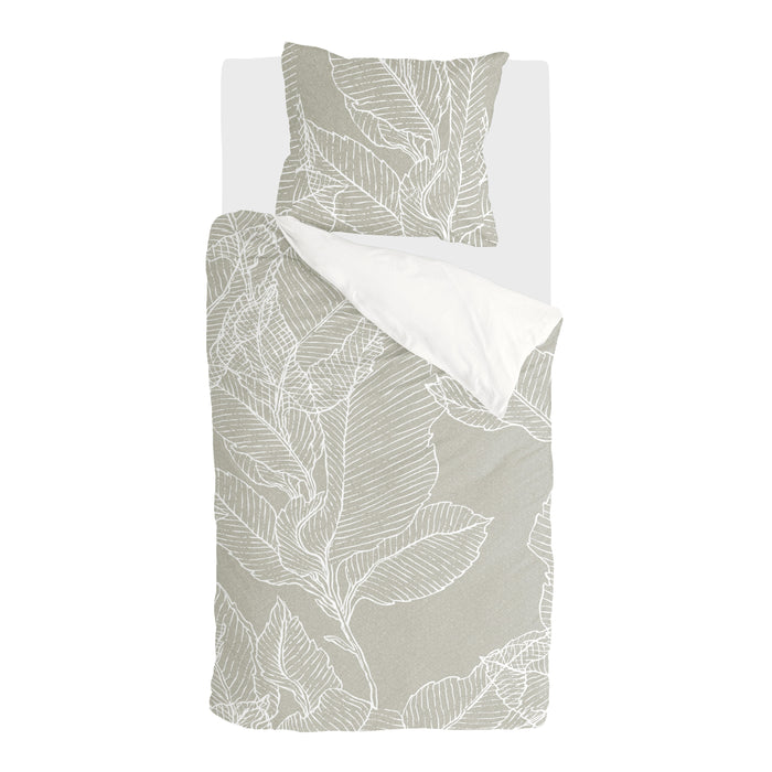 Walra Leaves & Trees Dekbedovertrek 140 x 220/240 cm - Olijfgroen