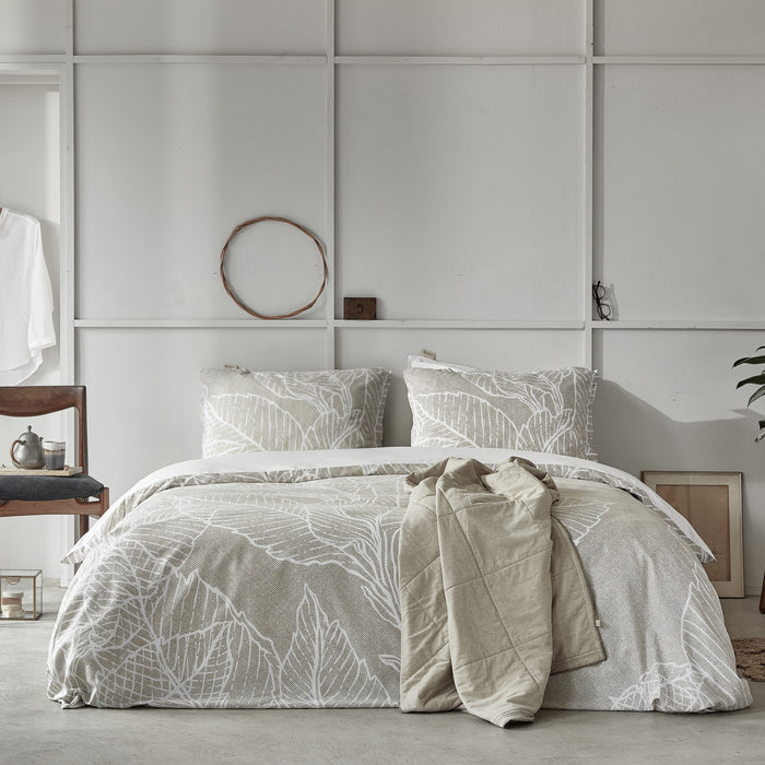 Walra Leaves & Trees Dekbedovertrek 140 x 220/240 cm - Olijfgroen