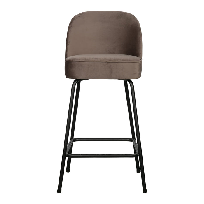 WOOOD Vogue Barkruk H 89 cm - Fluweel - Nougat