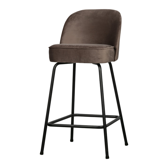 WOOOD Vogue Barkruk H 89 cm - Fluweel - Nougat