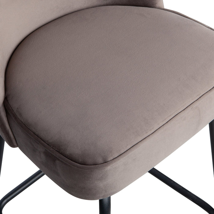 WOOOD Vogue Barkruk H 89 cm - Fluweel - Nougat