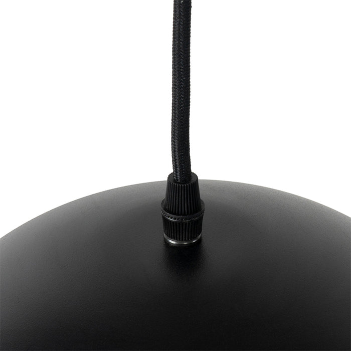 QAZQA Industriële hanglamp zwart met goud 3-lichts - Magnax