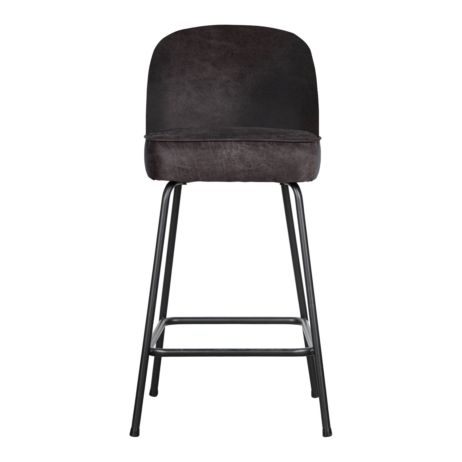 WOOOD Vogue Barkruk H 89 cm - Ecoleer - Zwart