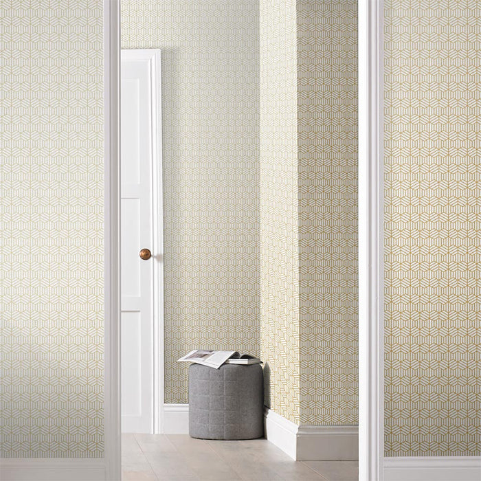 Graham & Brown vliesbehang Echo Pearl Gold wit
