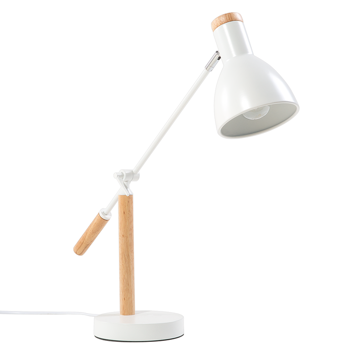 Beliani - PECKOS - Bureaulamp - Wit - Metaal
