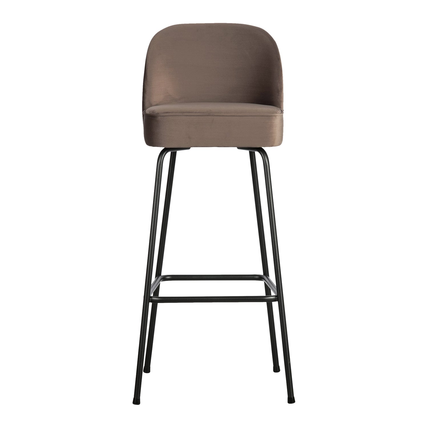 WOOOD Vogue Barkruk H 103 cm - Fluweel - Nougat